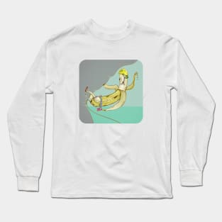 Banana lead rock climbing Long Sleeve T-Shirt